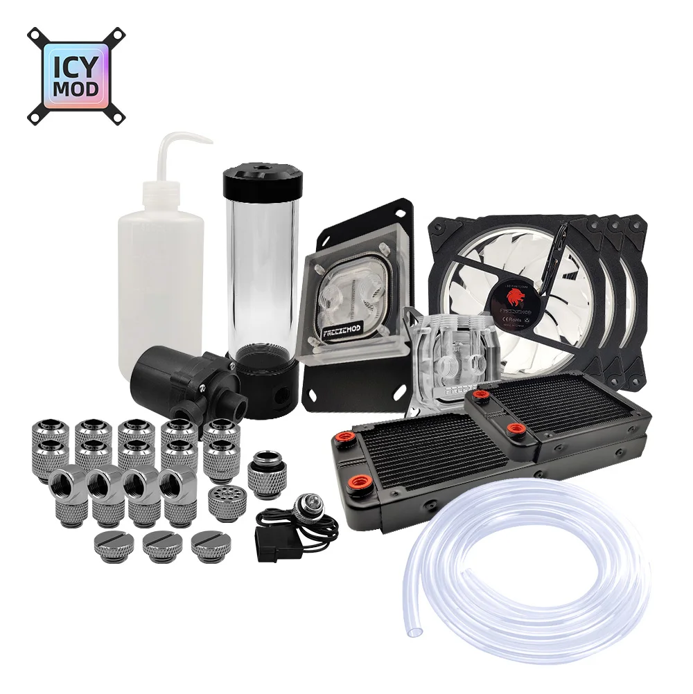 Cpu Water Cooler 240Mm Rgb - FREEZEMOD-Kit de tubo blando para enfriador