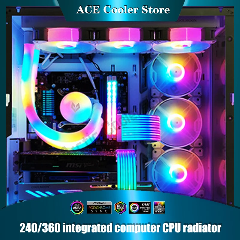 Cpu Water Cooler 240Mm Rgb - 240 360 1700 CPU AIO enfriador