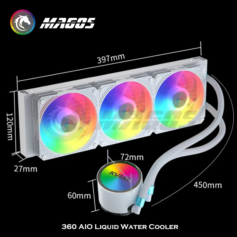 CPU Watercooler AIO caja de or - Aio Liquid Cooler 360Mm Argb reseña y precio