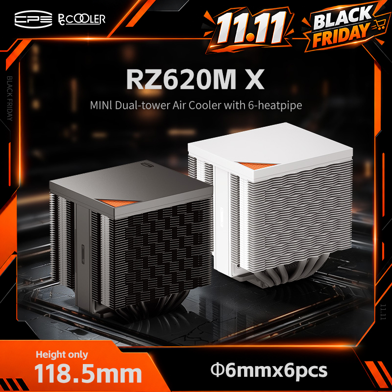 PCCOOLER RZ620M X Mini Enfriad - Cpu Air Cooler Dual Tower 6 Heatpipe reseña y precio