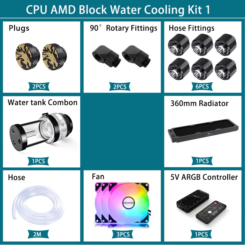 BYKSKI-Kit de refrigeración po - Cpu Water Cooler 240Mm Rgb reseña y precio