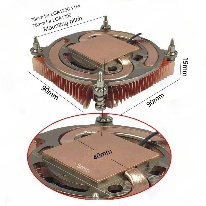Disipador de Calor de CPU de P - Cpu Cooler Low Profile Itx reseña y precio