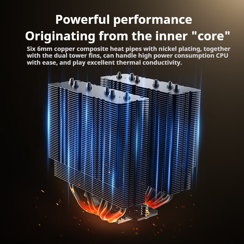 ID-COOLING Enfriador de CPU de - Cpu Air Cooler Dual Tower 6 Heatpipe reseña y precio